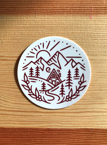 A-Frame Cabin Sticker