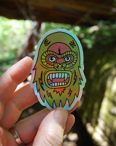 Holographic Sasquatch Sticker