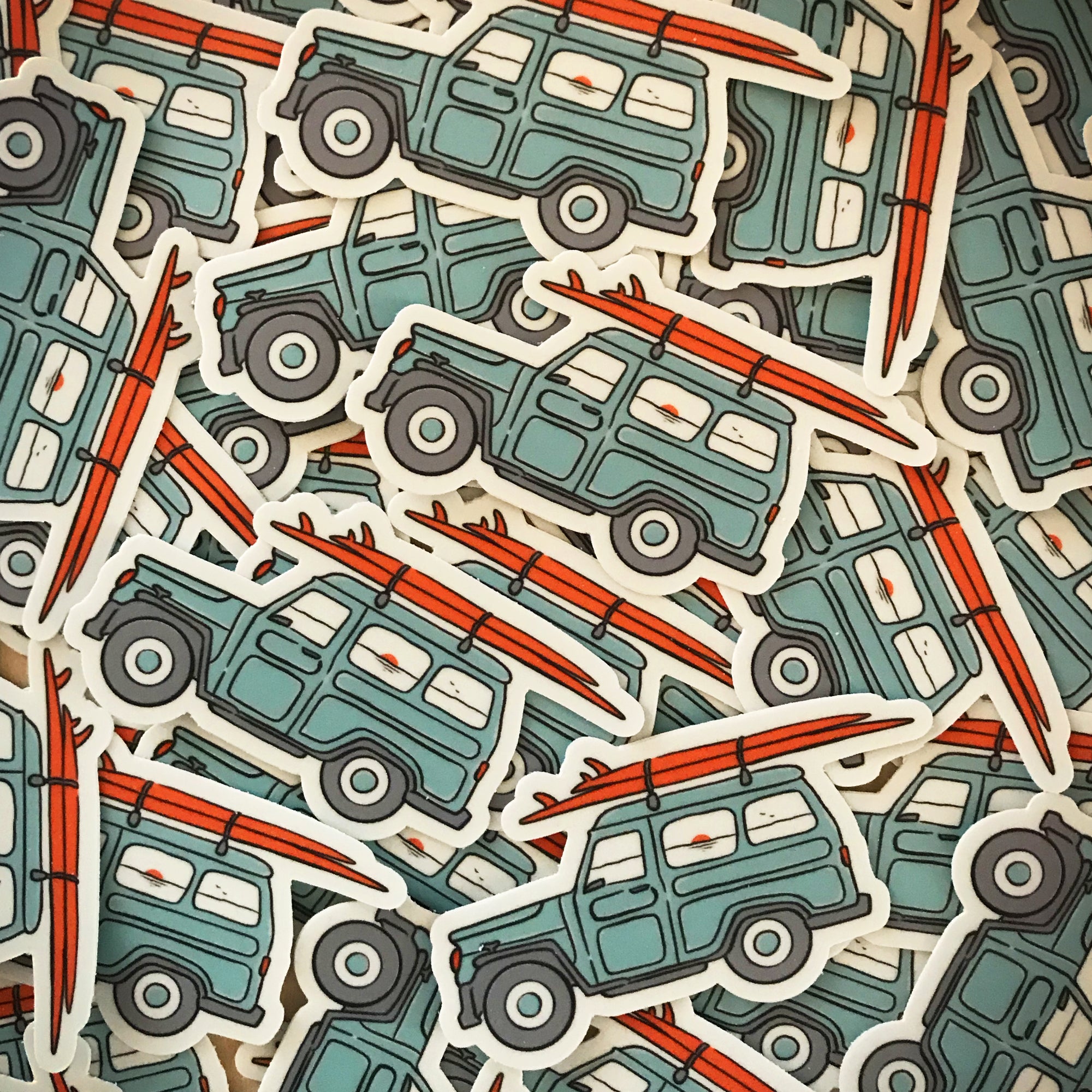 Surfs Up Lets Ride Sticker
