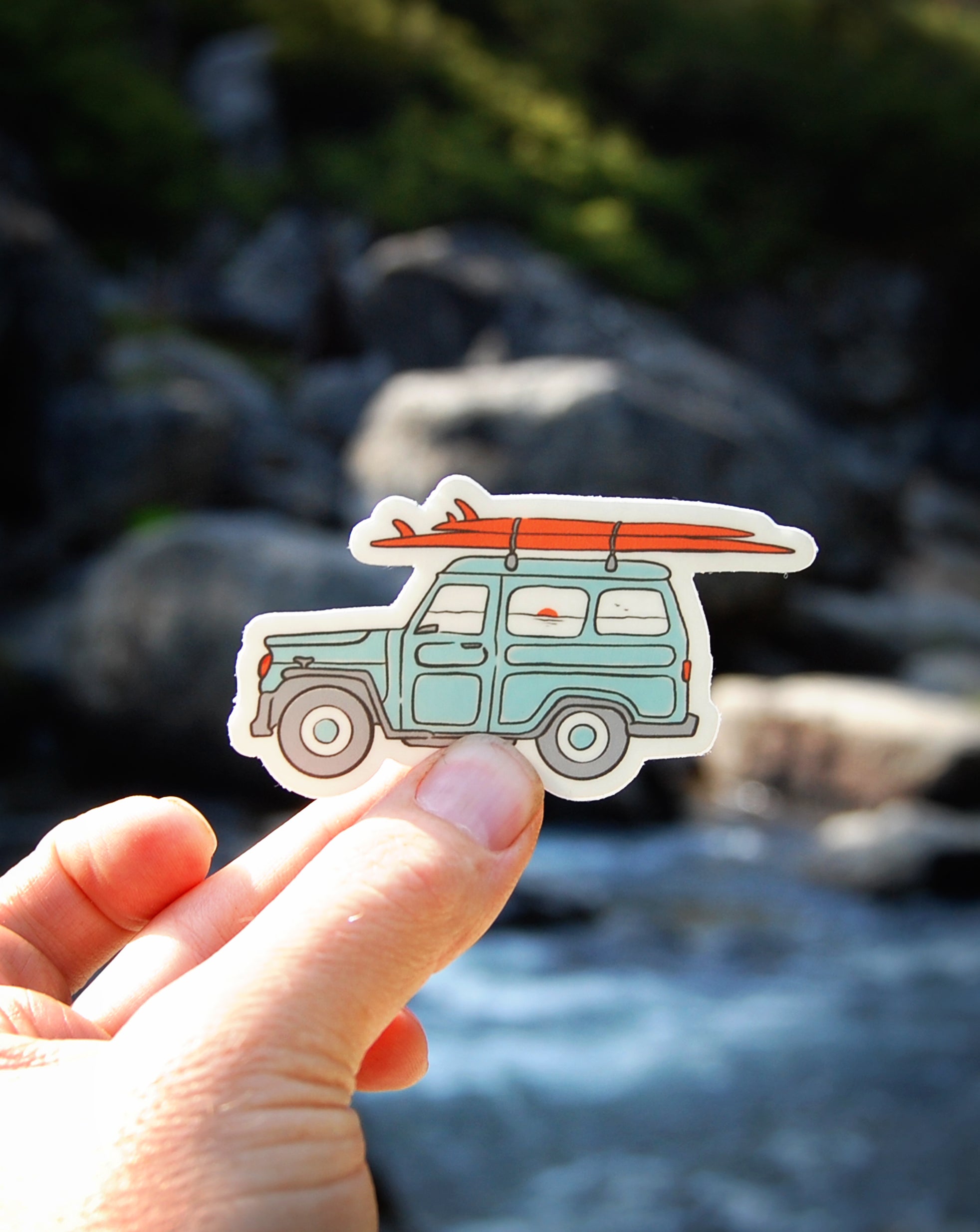 Surfs Up Lets Ride Sticker